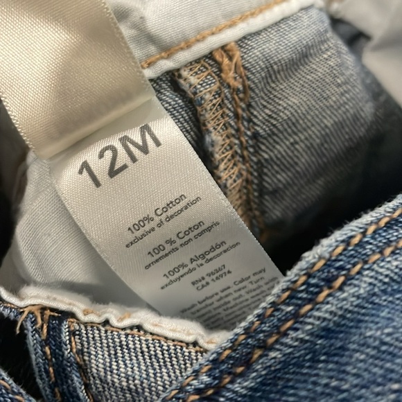 Oshkosh B’Gosh Overalls Denim Girls Floral size 12 months - Picture 6 of 6